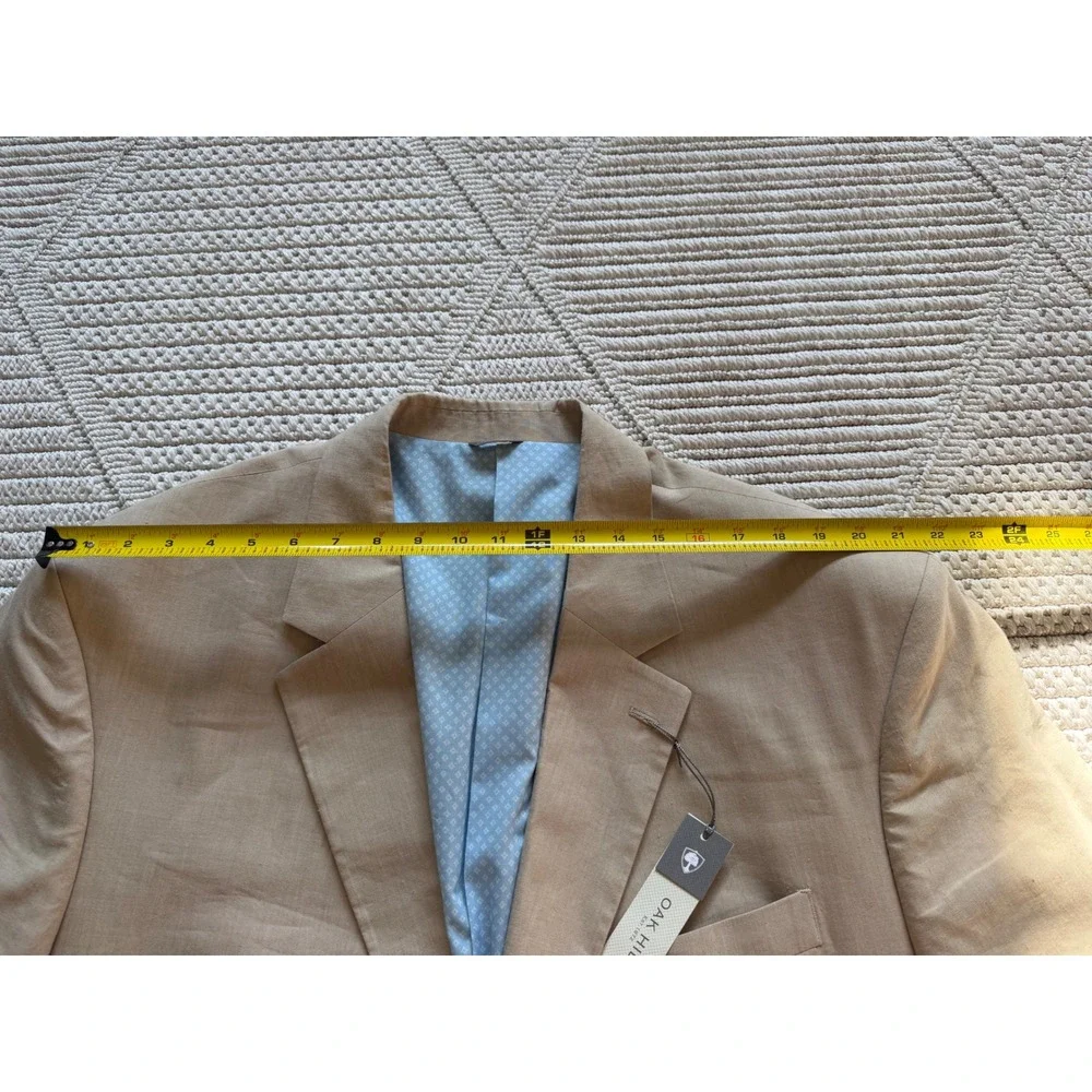 Oak Hill DXL Mens 3XL Blazer Sport Coat Flax Tan Two Button Notch Lapel NWT